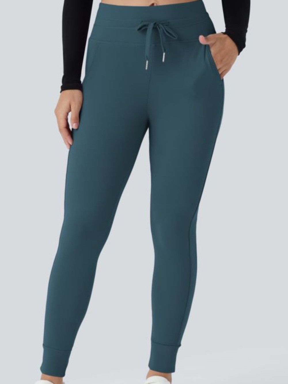 Halara Women’s High Waist Slim Jogger Pants in Deep Teal